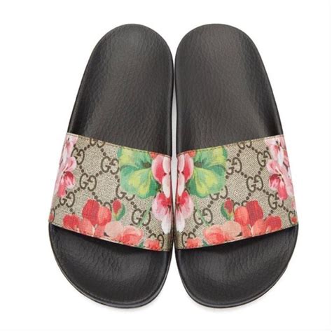 gucci flip flops flowers|gucci flip flops clearance.